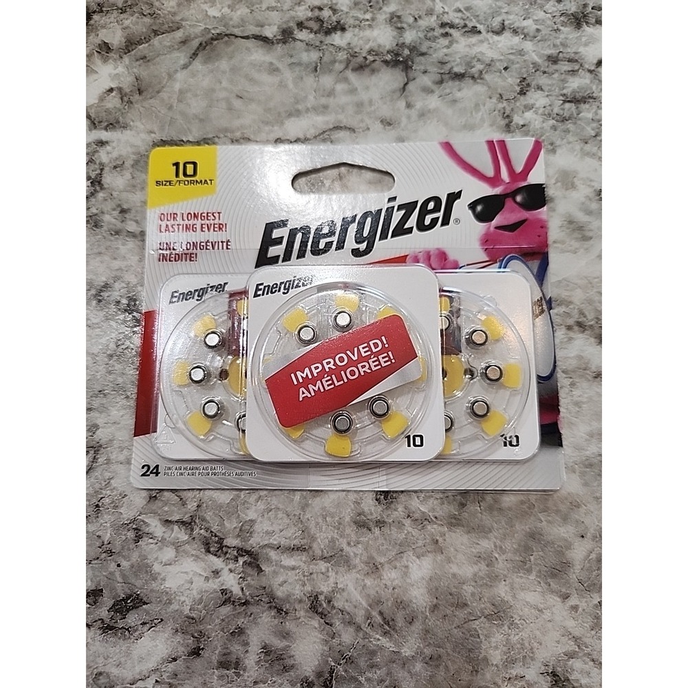 Energizer‎ - Size 10 - Zinc Air Hearing Aid Batteries - 24 Pack -